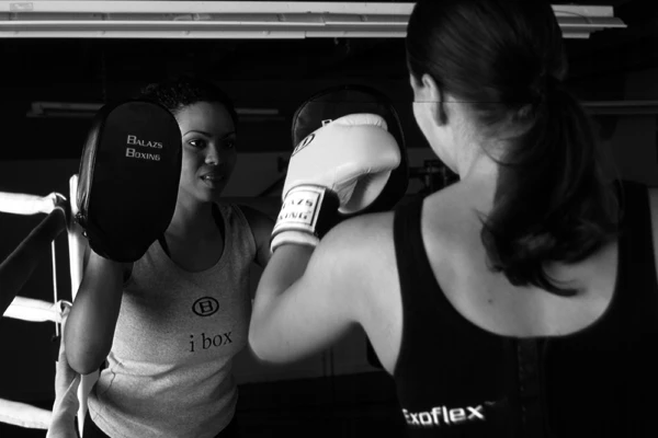 female boxers training